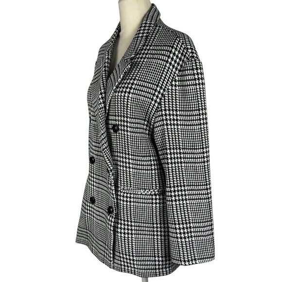 Like new Polly Black and White Houndstooth Double Breasted Blazer Size 6 - Picture 8 of 8